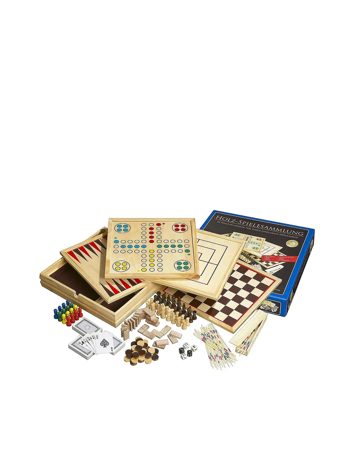 PHILOS | Spielesammlung aus Holz 10 | 